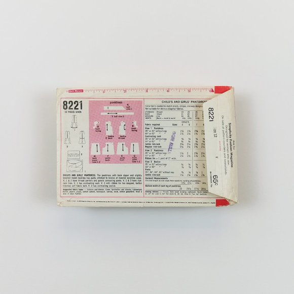 60s Simplicity Sewing Pattern 8221 Child’s Jumper - Picture 9 of 9